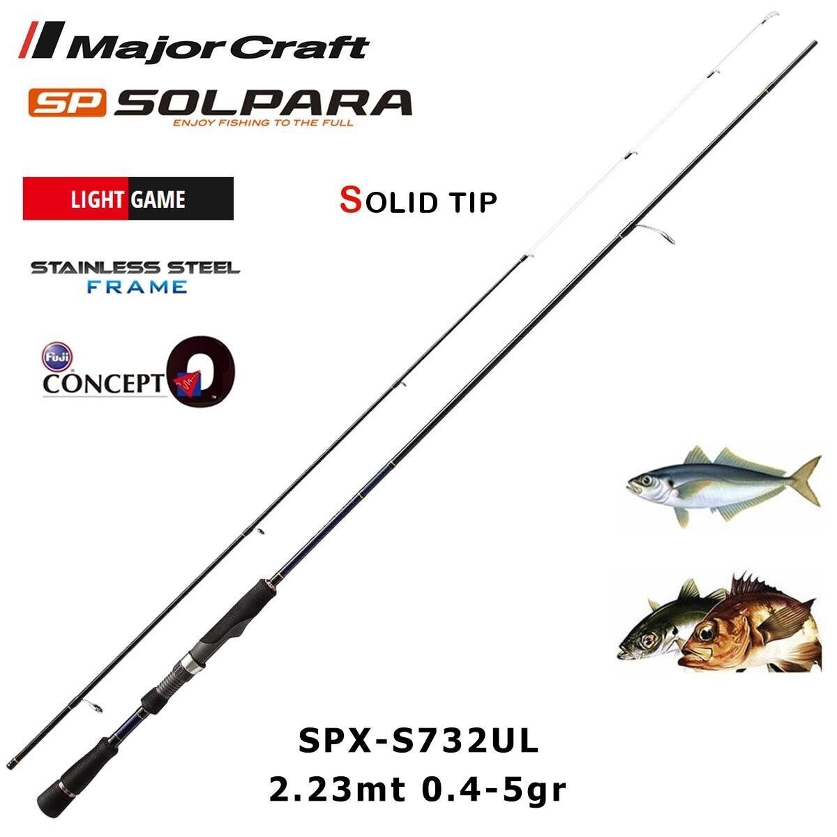 Major Craft Solpara SPX-S732UL Solid 223cm 0.4-5gr (2P) LRF Kamış
