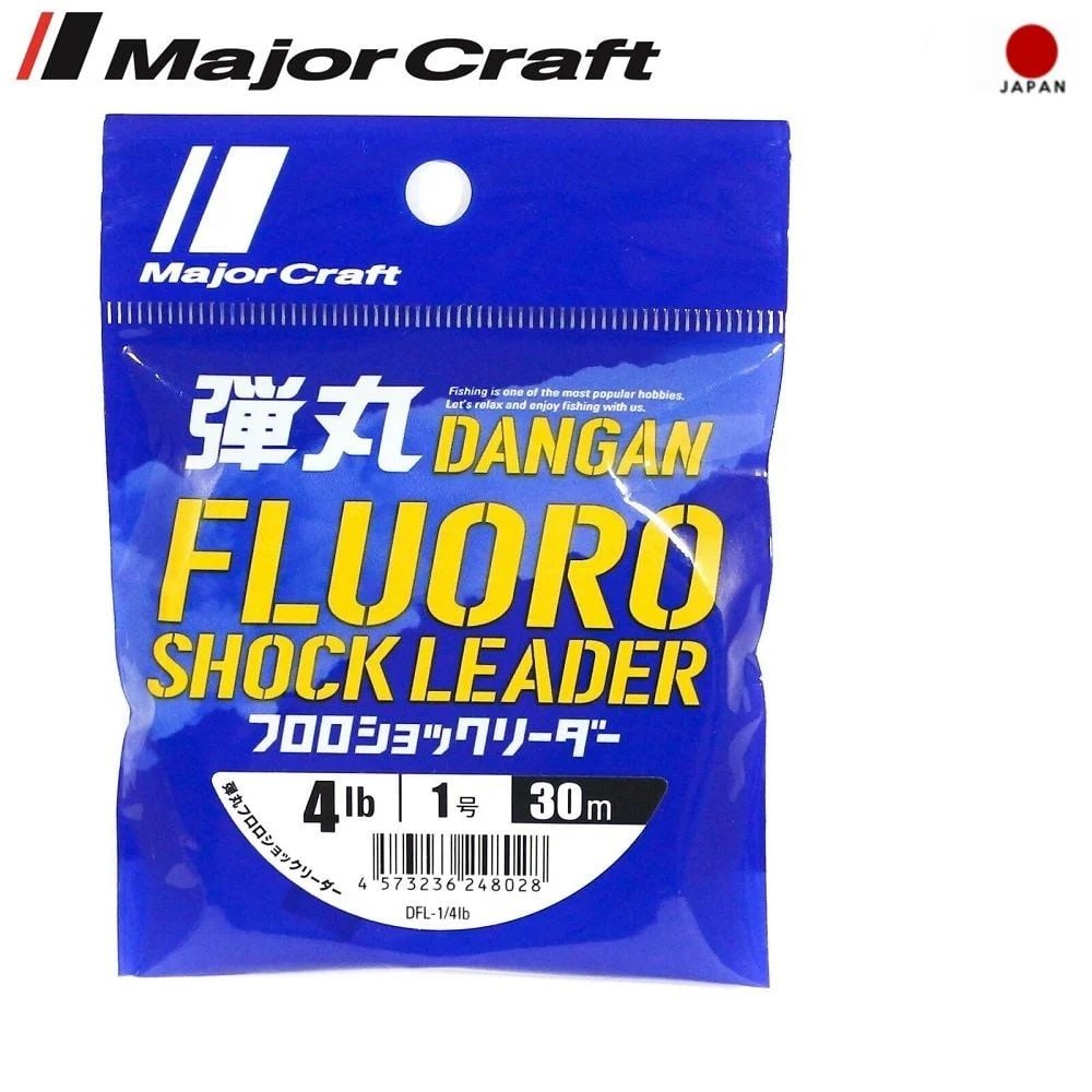 Major Craft Dangan Fluoro Shock Leader DFL-1/0.165mm/4Lb/2.4kg./30mt.
