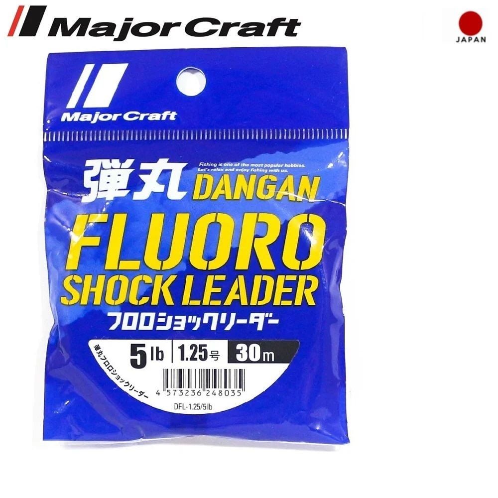 Major Craft Dangan Fluoro Shock Leader DFL-1.25/0.185mm./5Lb/3.05kg./30mt.