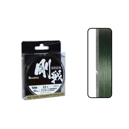Gosen W8 Casting PE 8 Örgü Spin İp Misina 150mt Yeşil PE 1.5-(0.216 MM)