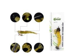 Captain 3064 Silikon Karides 3D 8,5 cm Suni Yem 8gr 5 'li Set