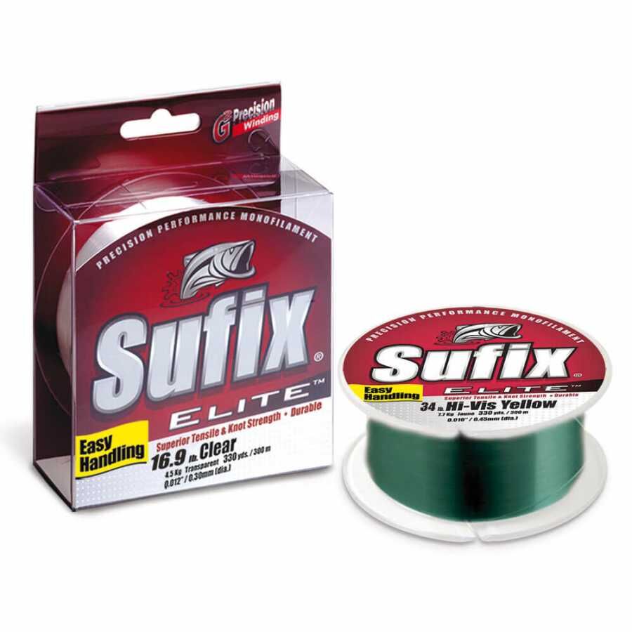 Sufix Elite Misina LOW VIS GREEN - 0.14MM - 100MT - 1.9KG