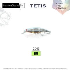 NANIWAOSAKASHI TETIS 70MM 9.6G SINKING MAKET BALIK C043