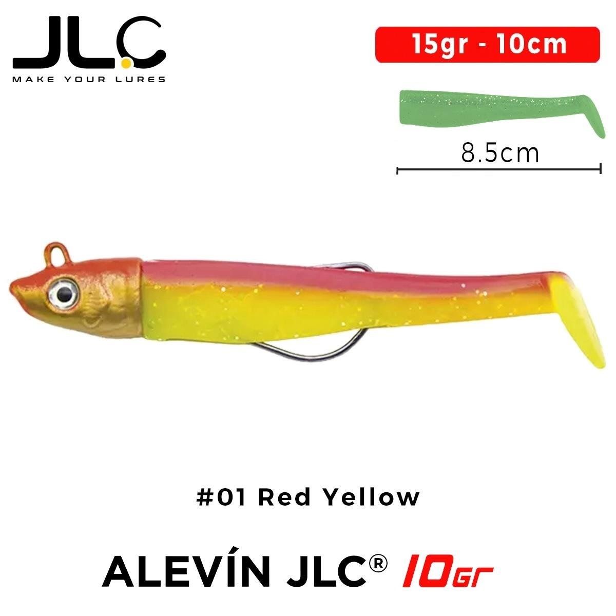 JLC Alevin 10gr. Kafa 85mm Vücut Silikon Balık #1 Red Yellow