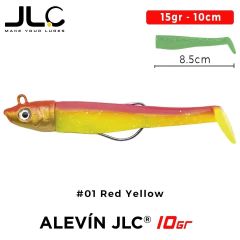 JLC Alevin 10gr. Kafa 85mm Vücut Silikon Balık #1 Red Yellow