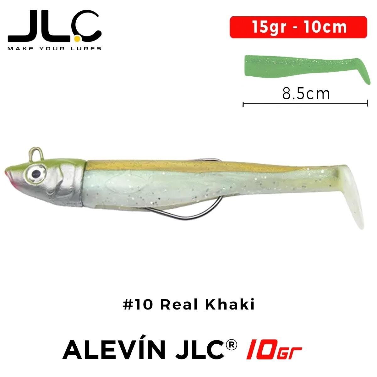 JLC Alevin 10gr. Kafa 85mm Vücut Silikon Balık #10 Real Khaki