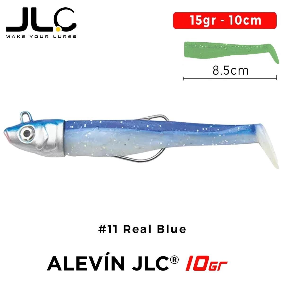 JLC Alevin 10gr. Kafa 85mm Vücut Silikon Balık #11 Real Blue