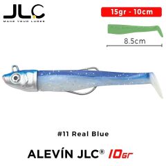 JLC Alevin 10gr. Kafa 85mm Vücut Silikon Balık #11 Real Blue
