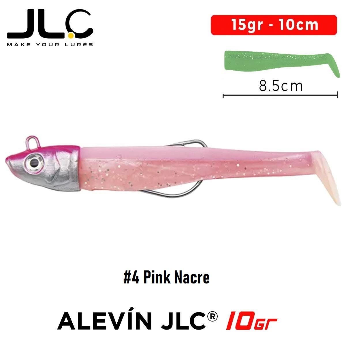 JLC Alevin 10gr. Kafa 85mm Vücut Silikon Balık #4 Pink Nacre