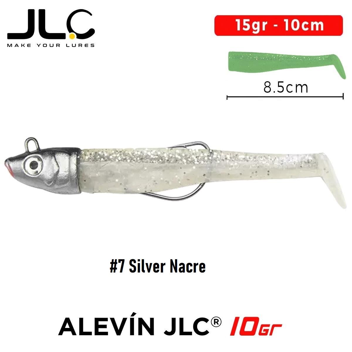 JLC Alevin 10gr. Kafa 85mm Vücut Silikon Balık #7 Silver Nacre