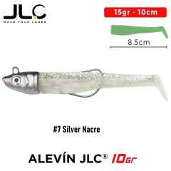 JLC Alevin 10gr. Kafa 85mm Vücut Silikon Balık #7 Silver Nacre