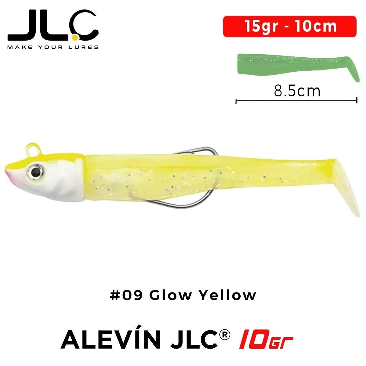 JLC Alevin 10gr. Kafa 85mm Vücut Silikon Balık #9 Glow Yellow