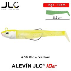 JLC Alevin 10gr. Kafa 85mm Vücut Silikon Balık #9 Glow Yellow