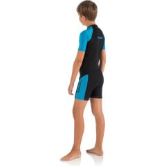 Cressi Little Shark Junior Shorty Dalış Elbisesi BLACK / BLUE - 2MM - 11/12 YAŞ