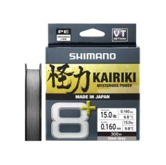 Shimano Kairiki 8+ 300 M Steel Grey İp Misina 0,16 mm