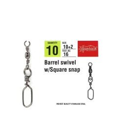Captain 5024 Square Klips 10lu Paket Black Nikel