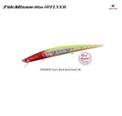 Duo Tide Minnow Slim Flyer 140 DPA0430 Chart Back Red Head OB