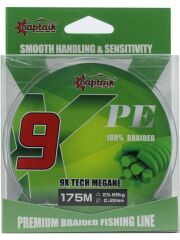 Captain X9 Megane Tech PE 9 Örgü Spin İpi 175mt Dark Green 0,16 mm