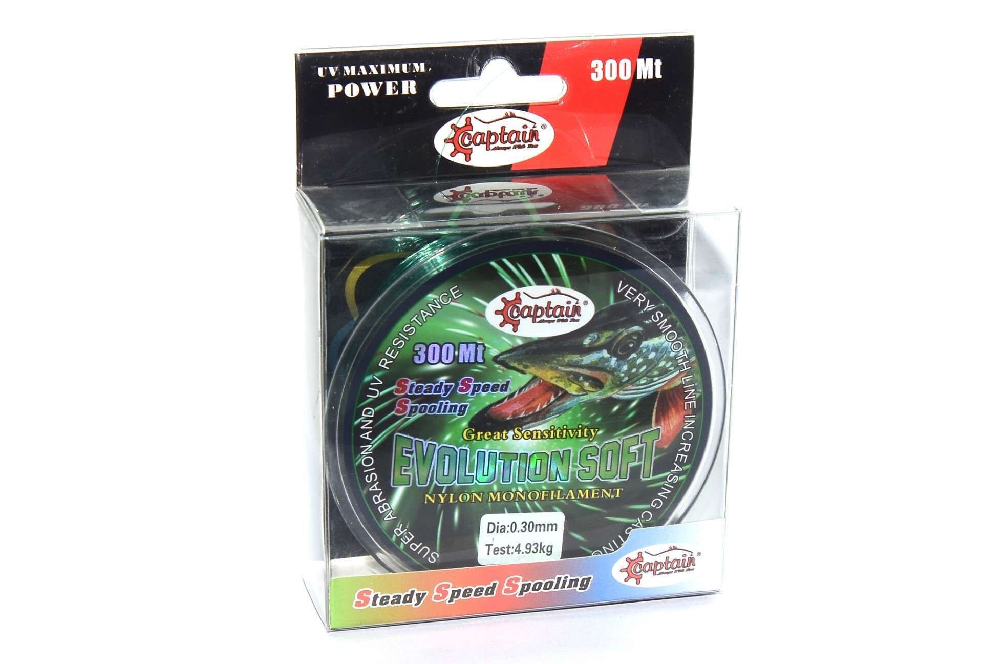 Captain Evolution Soft 300mt Monofilament Misina Yeşil Standart - 0.40 MM