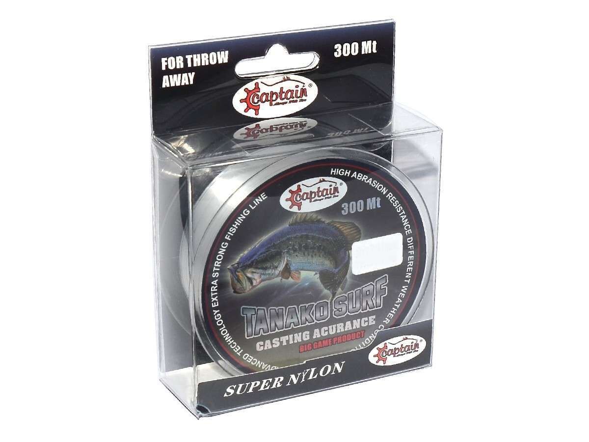 Captain Tanako Surf 300mt Monofilament Misina Beyaz Standart - 0.33 MM