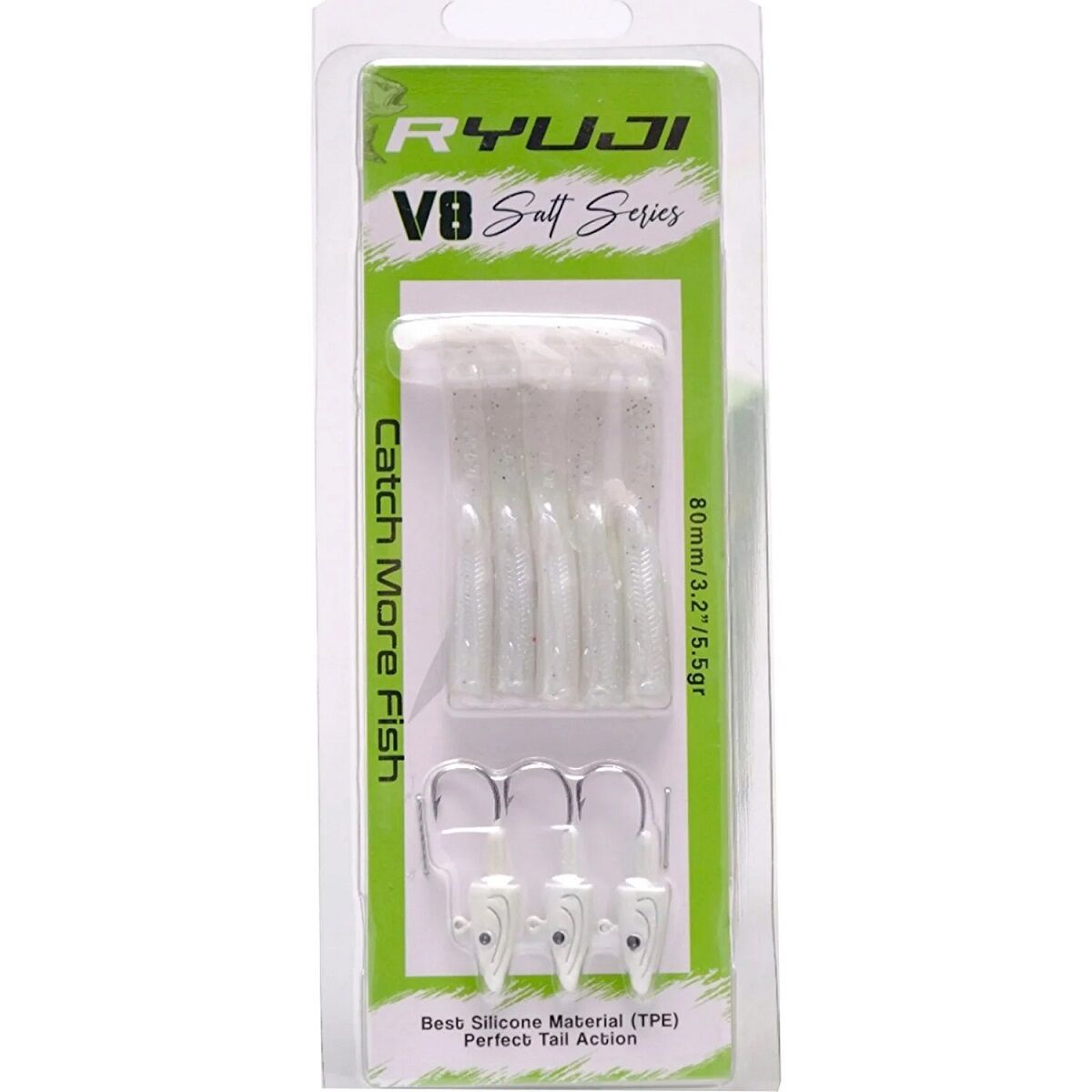 Ryuji V8 8cm 5.5gr Silikon Yem PEARL