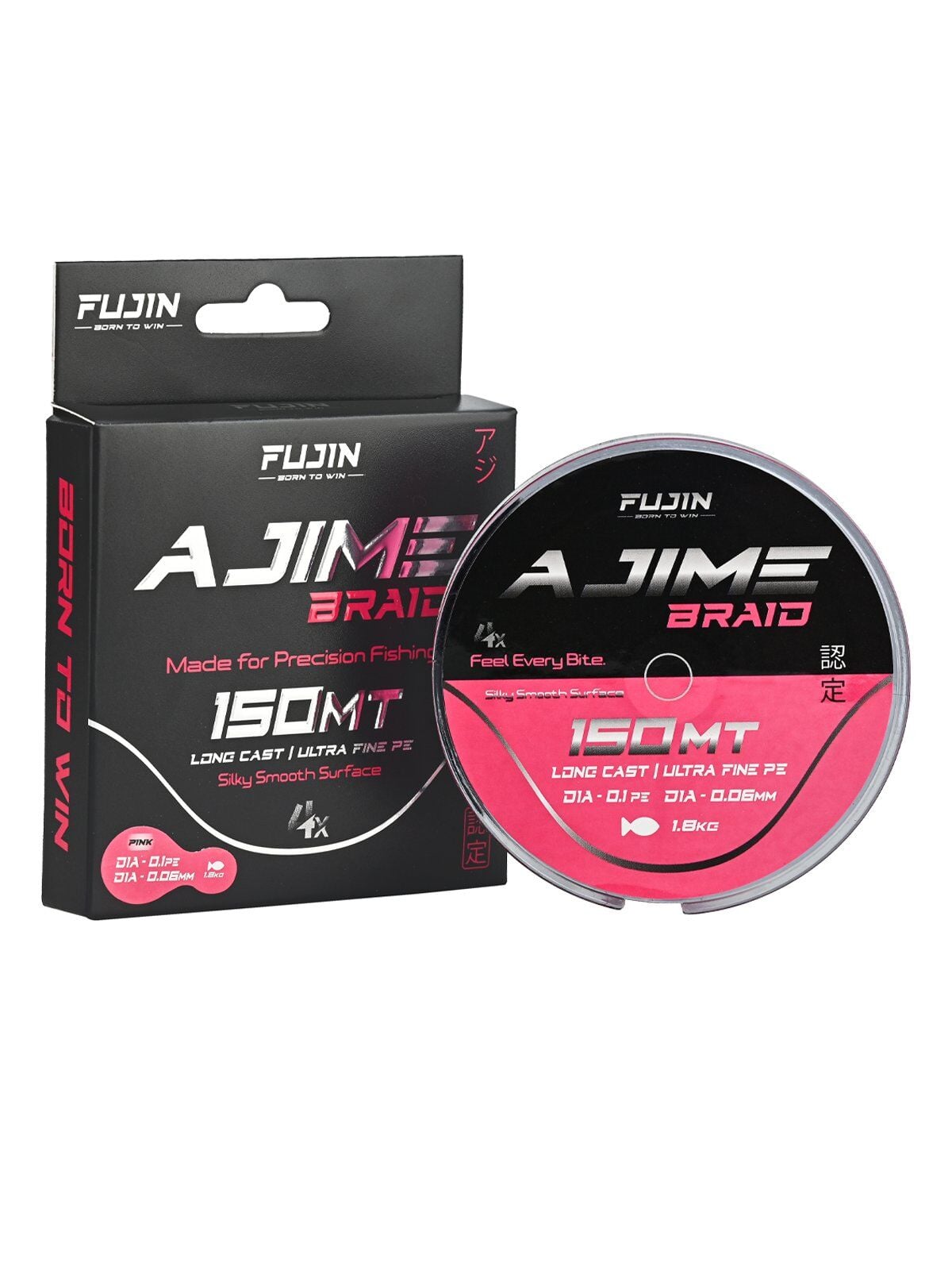 Fujin Ajime Braid 4x 150 Mt Pink İp Misina 0.2 PE