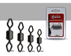 Captain 5080 Elmas Gözlü Fırdöndü 10lu Paket Black Nikel Standart - 8