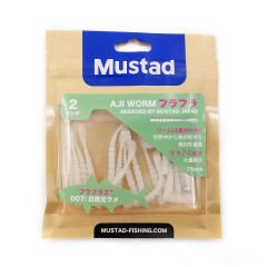 Mustad Aji Worm Fla-Fla Sahte Kurt 001 - 5CM - 15Lİ