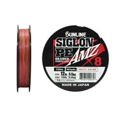 Sunline Siglon Amz 8x İp Misina MULTI COLOR - 0.153 - 150MT - 4.5KG
