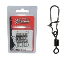 Captain 5029 Kilitli Klips Fast 10'lu Paket Black Nikel No:1