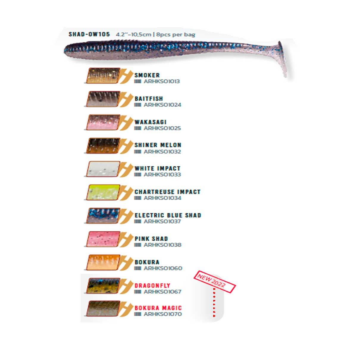 Herakles Shad-Ow 105 mm Silikon Yem 8li Paket