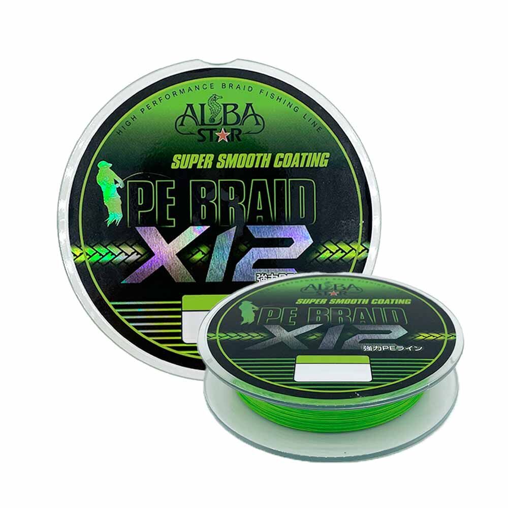 Albastar Carrier 12x Pe İp Misina FLUO GREEN - 0.18MM - 150M - 11.80KG