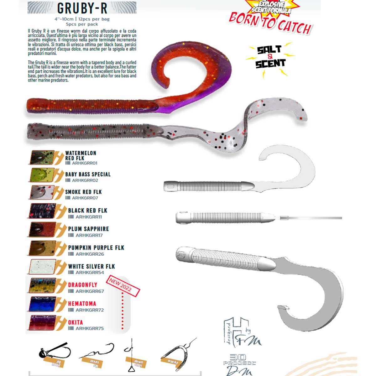 Herakles Gruby R 10 cm Silikon Yem 12li Paket