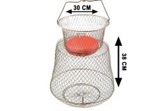 Captain Şamandralı Tel Livar Balık Sepeti 12mm Göz Standart - 30X38 CM