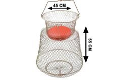 Captain Şamandralı Tel Livar Balık Sepeti 12mm Göz Standart - 45X55 CM