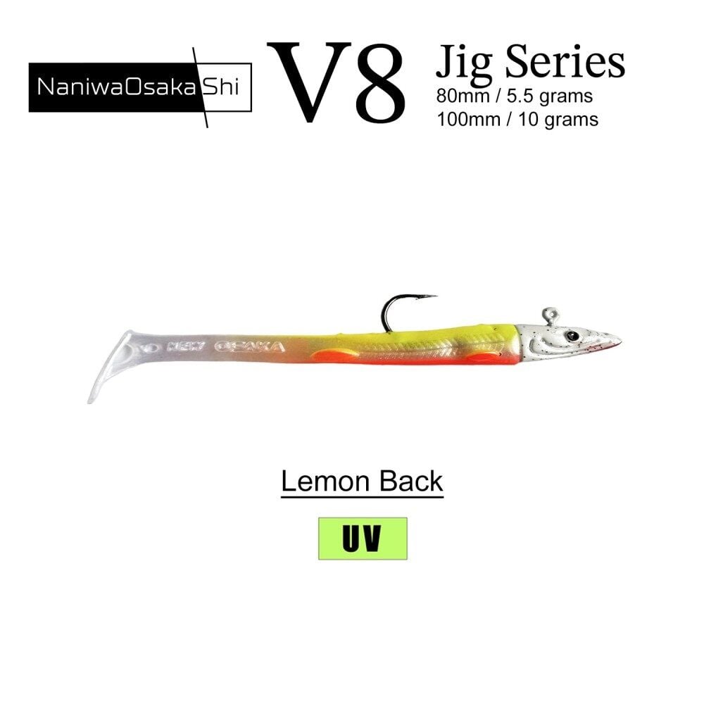 NaniwaOsakaShi V8 Jig Series 10 cm 10 gr Silikon Yem LEMON BACK