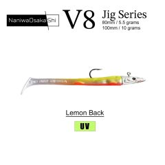 NaniwaOsakaShi V8 Jig Series 10 cm 10 gr Silikon Yem LEMON BACK