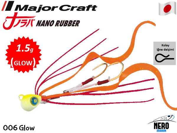 Major Craft Nano Rubber 1.5gr Major Craft Nano Rubber 1.5gr 006 Glow