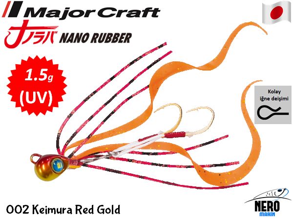 Major Craft Nano Rubber 1.5gr Major Craft Nano Rubber 1.5gr 002 Keimura Red Gold