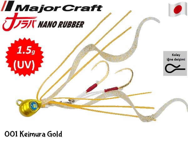 Major Craft Nano Rubber 1.5gr Major Craft Nano Rubber 1.5gr 001 Keimura Gold