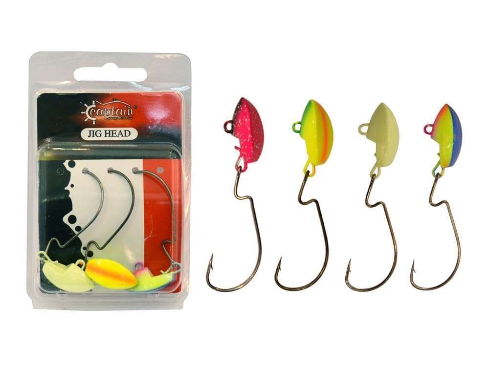 Captain Jig Head Current Offset İğneli Jig Head 3lü Mix Set Standart - 14 GR
