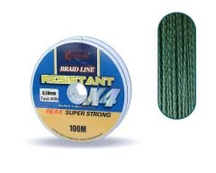 Captain Resistant PE 4 Kat İp Misina 100mt Yeşil Standart - 0.23 MM