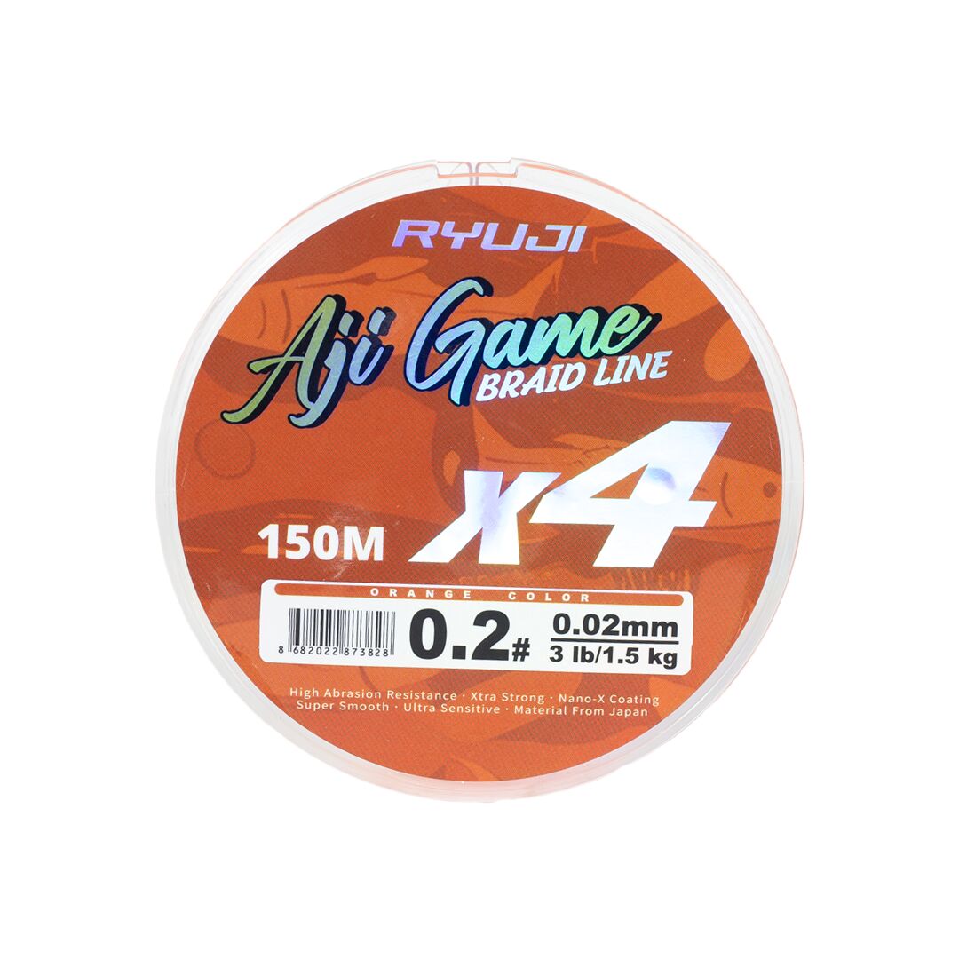 Ryuji Aji Game 4x 150 Mt Orange İp Misina 0.04 mm