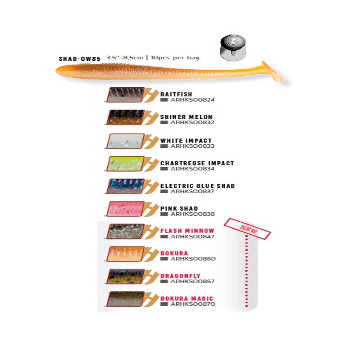Herakles Shad-Ow 85 mm Silikon Yem 10lu Paket