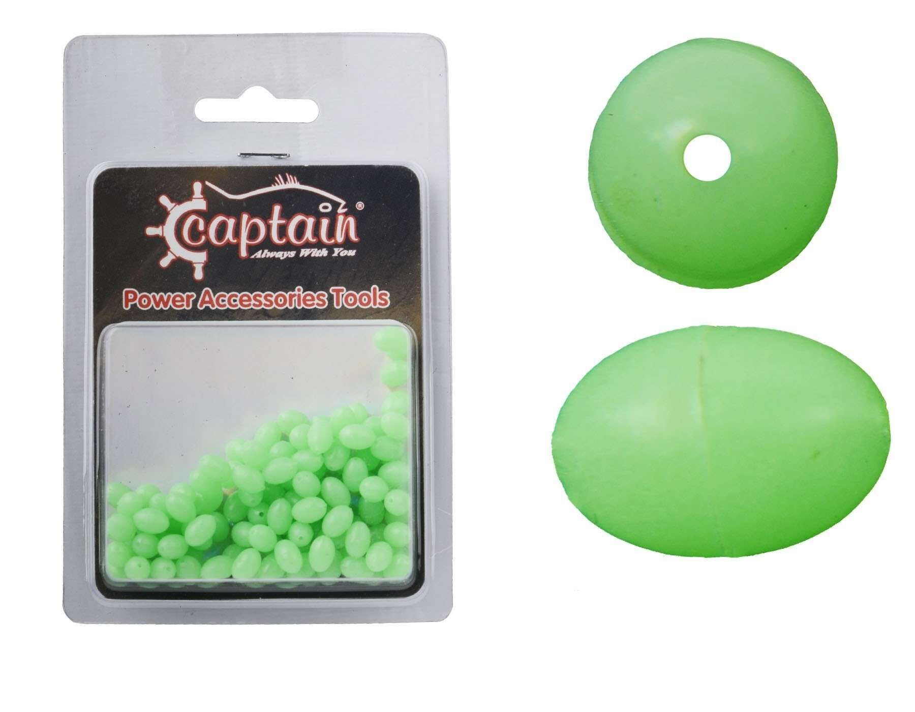 Captain  Glow Boncuk Oval Çapari ve Takım Boncuğu 100lü Paket Standart - 10 MM