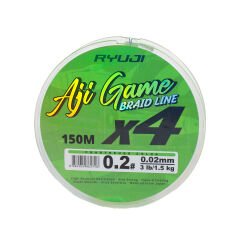 RYUJI AJI GAME 4X,150M, CHARTREUSE İP MİSİNA 0.04 mm
