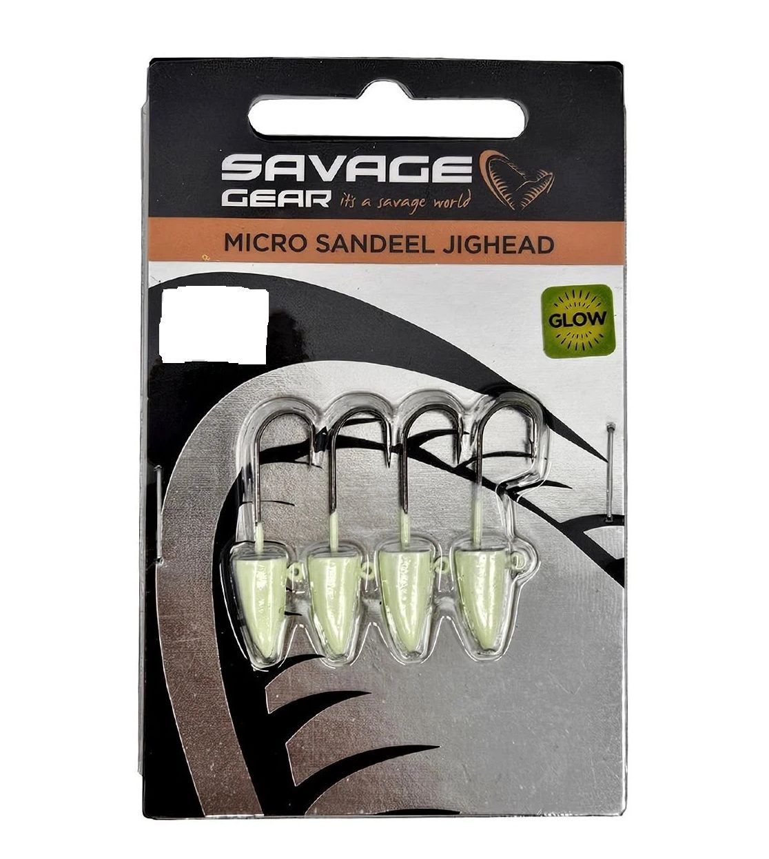 Savage Gear LRF Micro Sandeel Jighead Glow 4 Adet #8 2,5gr