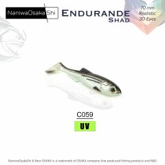 NaniwaOsakaShi Endurande Shad 7 Cm Silikon Yem C050