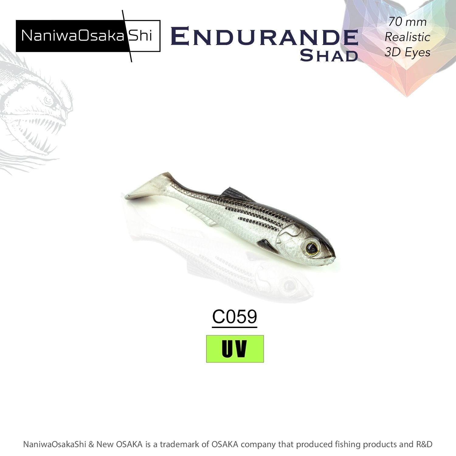 NaniwaOsakaShi Endurande Shad 7 Cm Silikon Yem C059