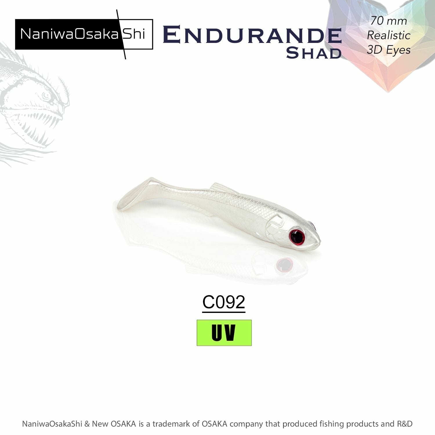 NaniwaOsakaShi Endurande Shad 7 Cm Silikon Yem C092
